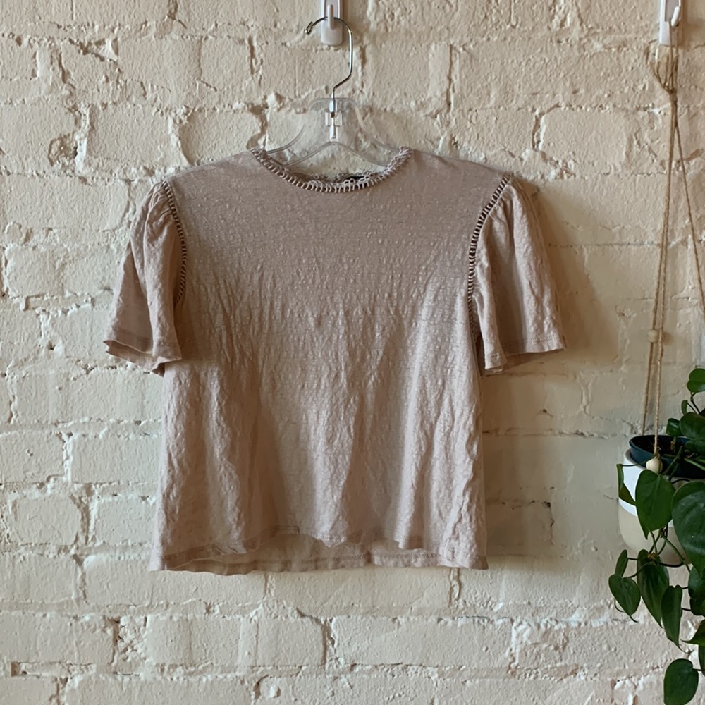 Ann Taylor Linen Crop Top